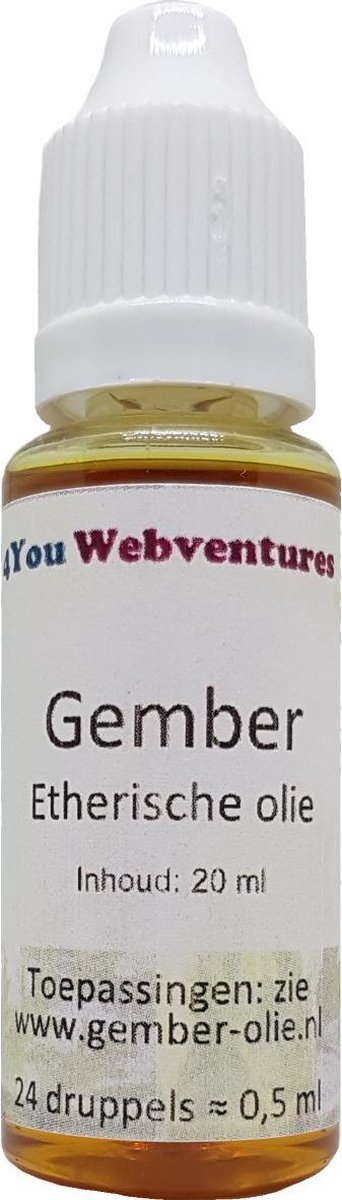 Goedkoopste Pure etherische gemberolie - 40 ml (2x 20 ml) - etherische gember olie - essentiële gemberolie
