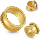 25 mm screw fit tunnel mat gold plated ©LMPiercings