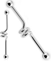 Industrial piercing spiraal ©LMPiercings