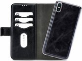 Apple iPhone Xs Max Hoesje - Mobilize - Premium Gelly Serie - Kunstlederen Bookcase / 2in1 Case - Zwart - Hoesje Geschikt Voor Apple iPhone Xs Max