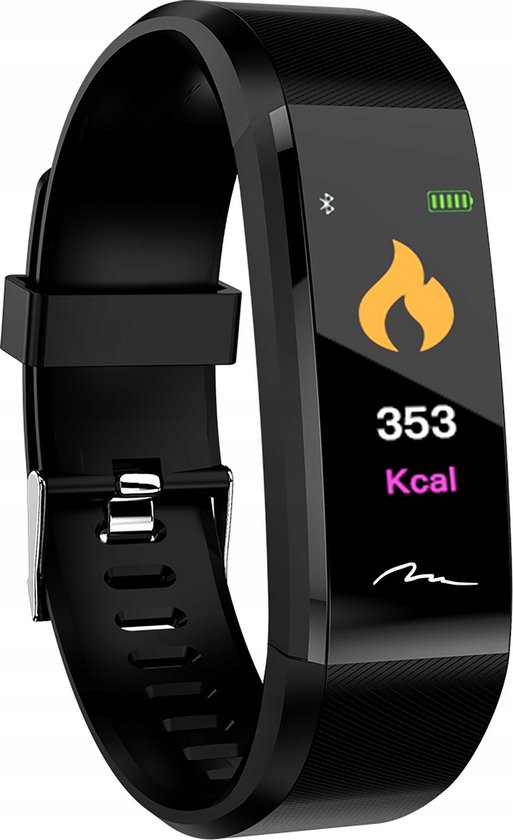 Smart Fitness Polsband | Bluetooth | en Hartslagmeter | Horloge | bol.com