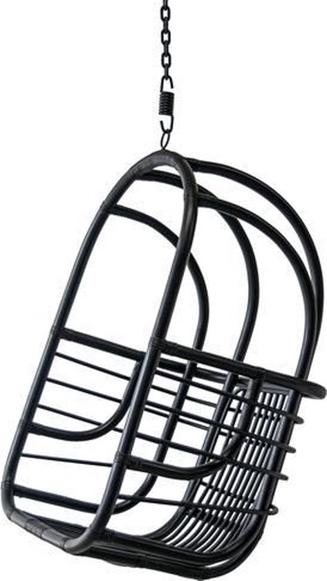 lichten in het geheim Tutor Hangstoelen - hangstoel The Vibe zwart - natuurlijk rotan - ergonomisch -  draagkracht... | bol.com