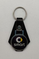 Sleutelhanger - Smart - Groot Logo - Leer - Leather - Metaal - Auto