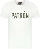 Patrón Wear | White & Green Brand T-shirt | Heren | T-shirt | Maat XL