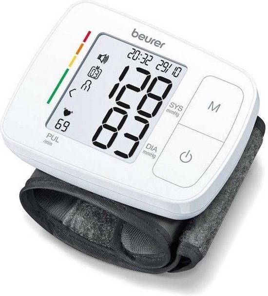 Beurer BC 21 Bloeddrukmeter pols - Hartslagmeter – Onregelmatige hartslag - Risico-indicator - 2 Gebruikersgeheugen – Spraakfunctie - Manchet pols 14-19,5 cm - Incl. batterijen - 5 Jaar garantie
