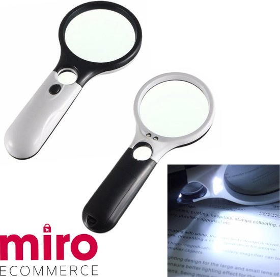 Ciro Miles ontbijt MIRO | Vergrootglas met verlichting | handloep leeslamp | handloep |  loeplamp | | bol.com