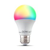 B.K.Licht - Slimme Lichtbron - RGB en CCT - smart lamp - met E27 - 9W LED - WiFi - App - 2.700K to 6.500K - 806 Lm - voice control - color lampjes  - LED lamp