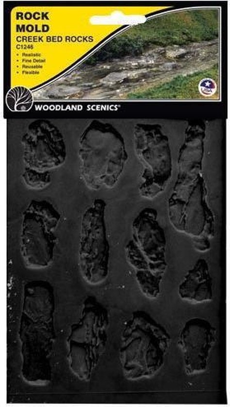 Woodland Scenics WC1246 Universeel Gipsmal Rotsen voor in beekloop - Woodland Scenics