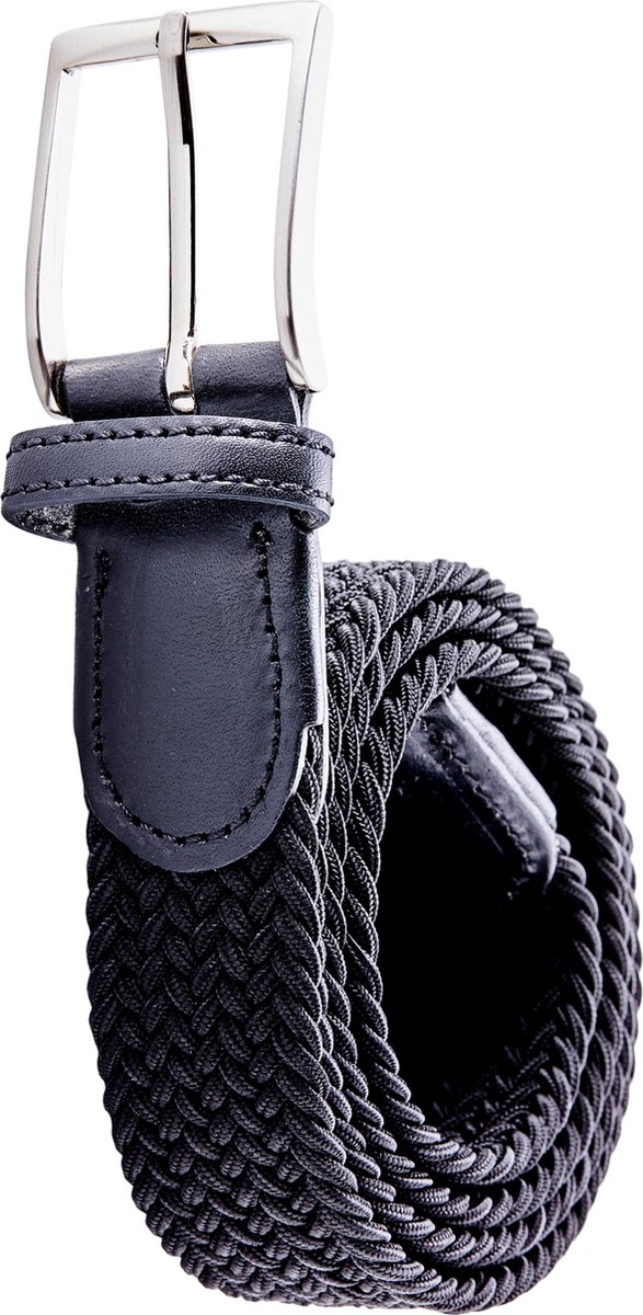 LINDENMANN elastische heren riem - zwart - Maat: 150