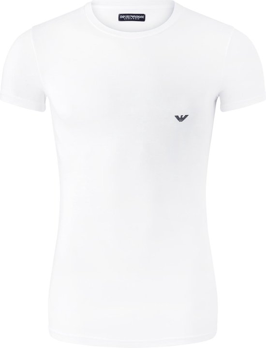 Emporio Armani - Basis T-Shirt Ronde Hals Wit - S