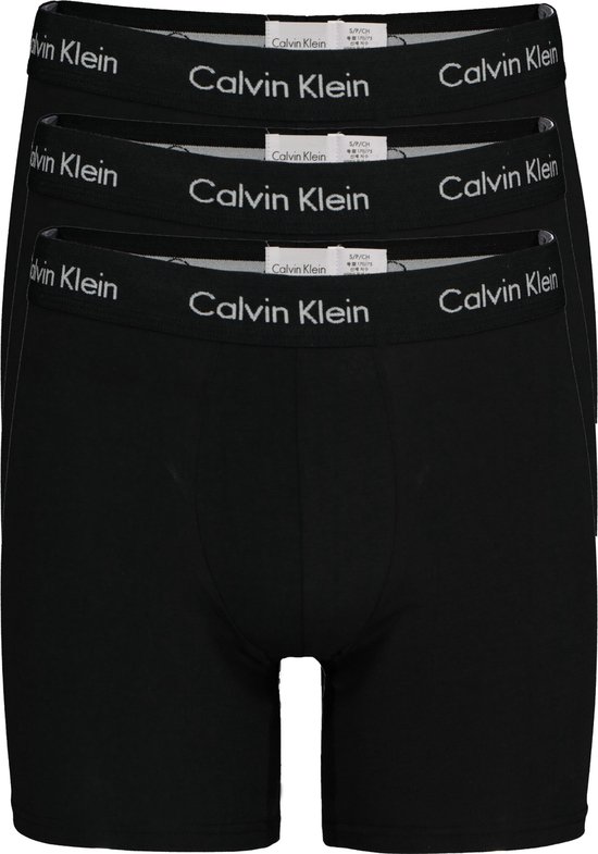 Regelen Haas Accountant Calvin Klein Cotton Stretch boxer brief (3-pack) - heren boxers extra lang  - zwart met... | bol.com