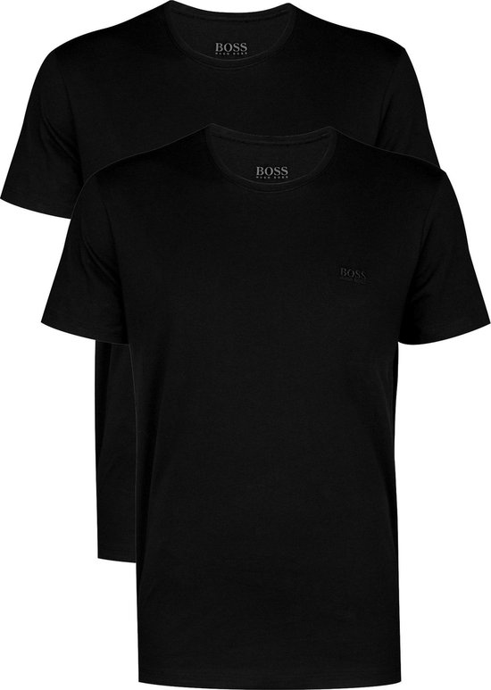2-pack: Hugo Boss T-shirts Relaxed Fit - O-hals - zwart -  Maat S
