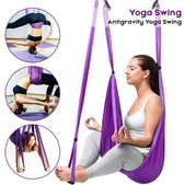 Yoga Aerial swing hangmat met 3 sets handgrepen HEAVY DUTY BETON BEVESTIGING INCLUSIEF gewicht tot 300kg paars