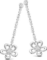 Velini jewels -EA6464W -Oorbellen -925 Zilver gerodineerd -Cubic Zirkonia