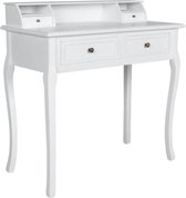 Kaptafeltje Wit  (Incl LW 3d klok) / Make up tafel / Kap tafel / Make-up tafel