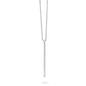 Velini jewels -P6477W -Hanger+Ketting -925 Zilver gerodineerd -Cubic Zirkonia