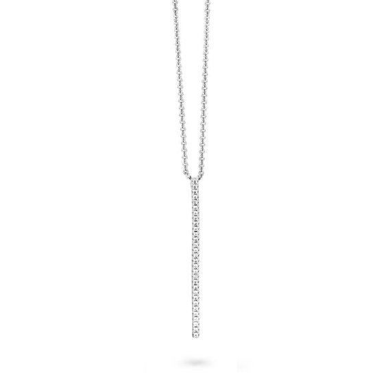 Velini jewels -P6477W -Hanger+Ketting -925 Zilver gerodineerd -Cubic Zirkonia