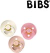 foto van Bibs Fopspeen 3 Stuks 0-6 maanden | Blush - Baby Pink - Ivory Crème  White