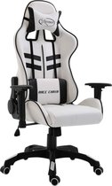 Luxe Gamestoel Zwart Wit (Incl LW Fleece deken) - Gaming Stoel - Gaming Chair - Bureaustoel racing - Racestoel - Bureau stoel gamen