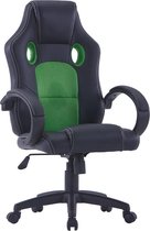 Luxe Gamestoel Groen (Incl LW Fleece deken) - Gaming Stoel - Gaming Chair - Bureaustoel racing - Racestoel - Bureau stoel gamen