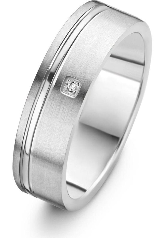Danish Design - Ring - Dames - IJ143R1D-53 - Karise - Titanium - Diamanten - 53