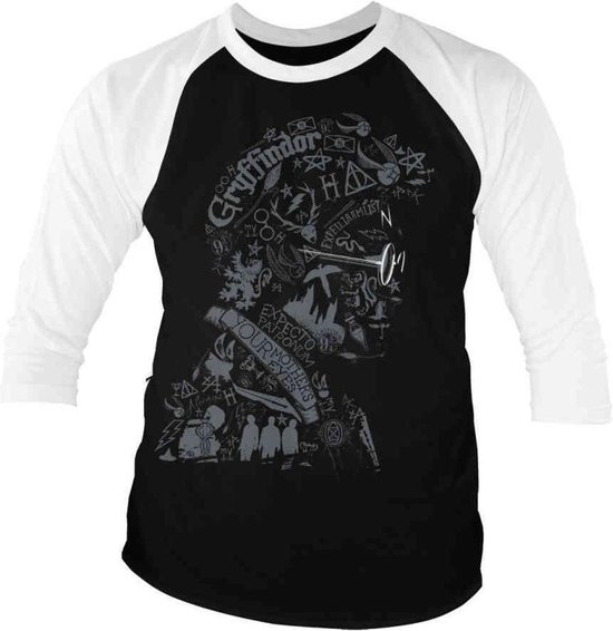 Harry Potter Officially Licensed Women's T-Shirt - Black, Wordings And Symbols Graphic (Size Small) - View #6