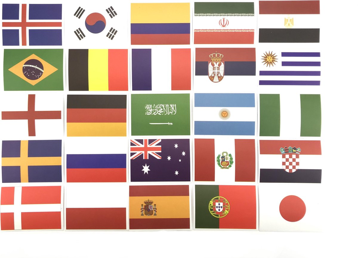 Bulk rok Bakkerij 25 verschillende vlaggen stickers | landen stickers | 7.5x5.5cm | | bol.com