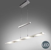 B.K.Licht Aries LED hanglamp - in hoogte verstelbaar - warm wit licht - glas - eetkamer verlichting