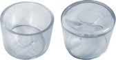 Set van 32 flexibele stoelpootdoppen (omdop, rond, 32 mm, transparant) [O-RO-32-T] [WD1580077631]