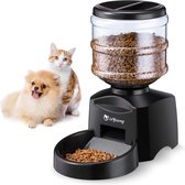 Automatische voerbak met LCD display 5.5kg capaciteit | Voederautomaat voor uw hond of kat met timer | Automatische voerdispenser ca. 25gr per portie | Pet feeder | Eenvoudig in te