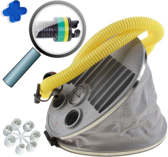 Scoprega voetpomp met manometer + bajonet adapter - AirTrack turnmat - gymnastiek mat luchtpomp - Bravo 7M type voet pomp voor Luchtbed / opblaas Zwembad / Boot / Opblaasboot - 28cm van Scoprega — afbeelding 2