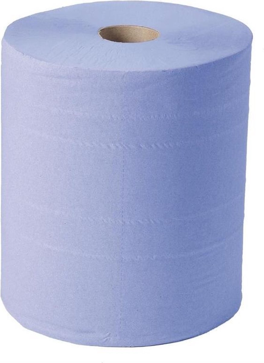 Jantex blauwe maxi handdoekrol 2-laags 2 rollen