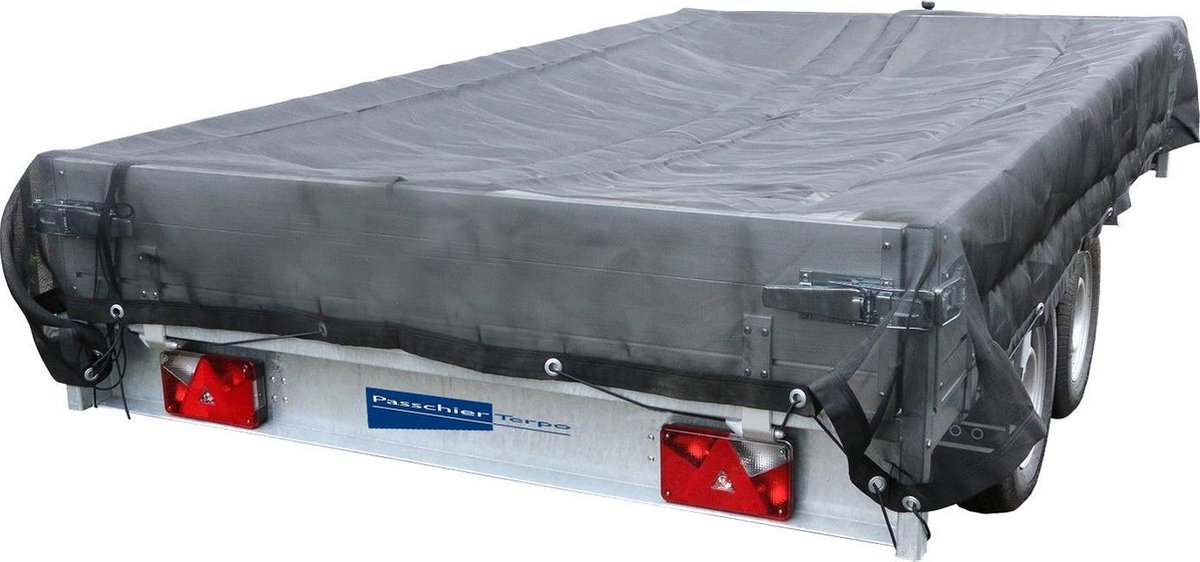 Aanhangernet/doek fijnmazig met Elastisch Koord – 400x800cm - Zware Kwaliteit - Aanhangwagen