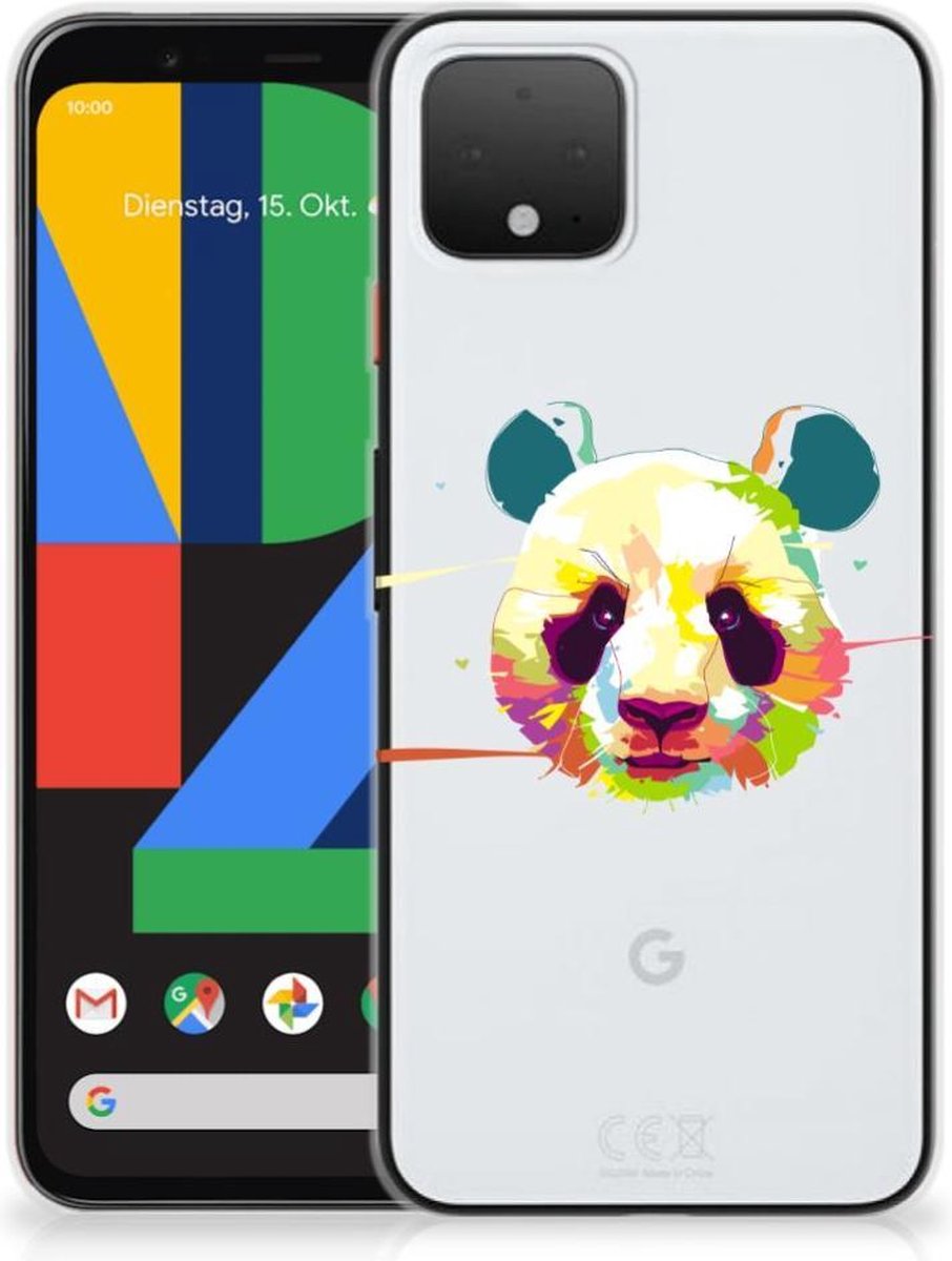 Google Pixel 4 Telefoonhoesje met Naam Panda Color