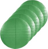 5x Lanternes boule de luxe vert foncé 25 cm