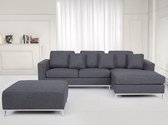 Bol.com Beliani OSLO - Corner Sofa (L) - Grijs - Polyester aanbieding