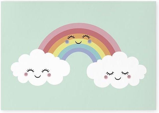 HEE Goodies Poster A4 Wit Regenboog