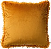 Dutch Decor SAARA - Sierkussen velvet Golden Glow 45x45 cm - geel