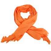 Amantes Sjaal omslagdoek oranje effen 70x195cm