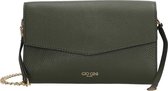 Gio Gini Florence crossbody tas/clutch donkergroen