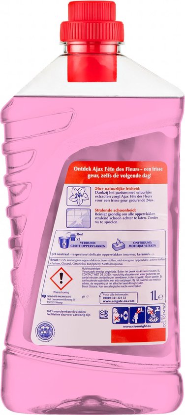 Achat Ajax Nettoyant Sol Multi-Surfaces Fête des Fleurs Cerisier