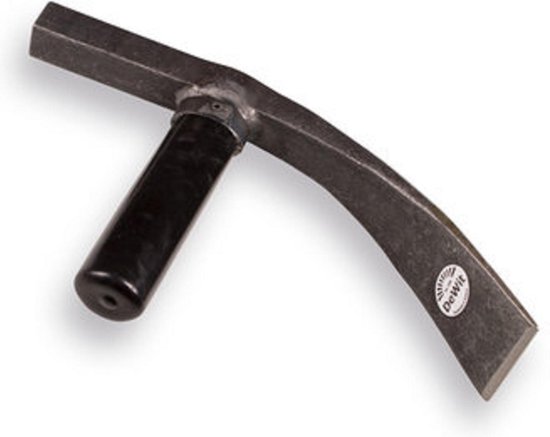 DeWit straathamer met een 7 cm brede, platte kop en een zwarte kunststof steel.