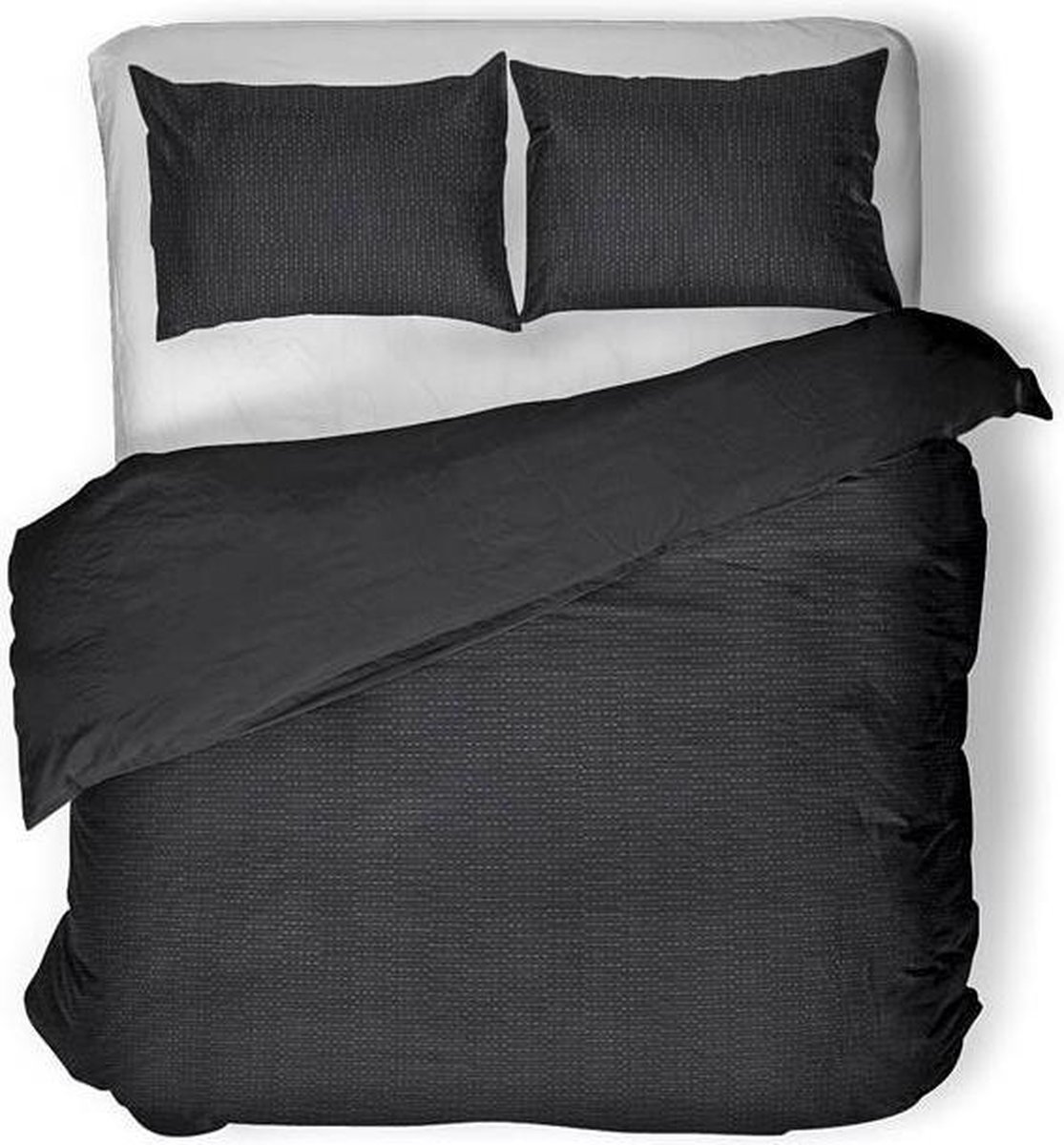 Yellow Layan - Dekbedovertrek - Lits-jumeaux - 240x200/220 cm + 2 kussenslopen 60x70 cm - Iron Grey