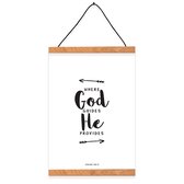 Christelijke Poster - Where God Guides (Zwart-Wit) - DagelijkseBroodkruimels