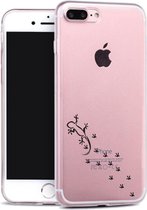 Apple Iphone 7 Plus / 8 Plus Transparant siliconen hoesje (Hagedis)