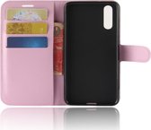 Huawei P20 Hoesje - Mobigear - Classic Serie - Kunstlederen Bookcase - Roze - Hoesje Geschikt Voor Huawei P20