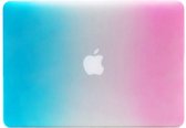 Apple MacBook Pro 13 (2012-2015) Case - Mobigear - Matte Serie - Hardcover - Blauw / Roze - Apple MacBook Pro 13 (2012-2015) Cover