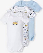 Name it 3-Pack Auto Rompers - Cashmere Blue - Maat 50