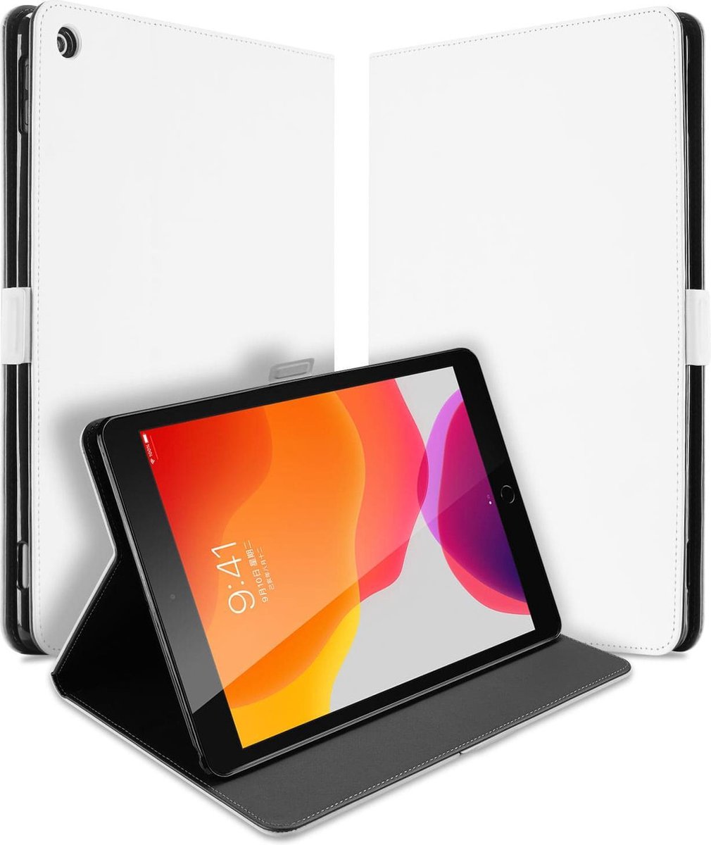iPad 10.2 2019 | iPad 10.2 2020 | iPad 10.2 2021 Hoesje Wit met Standaardfunctie