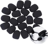 Microfoon windkap - Headset - Cover - Plopkap - Cap - Windshield - 25x20mm - Zwart - 25 stuks